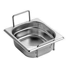 Bac Gastronorm inox 18/8 GN 1/6 65mmh+anses escam.